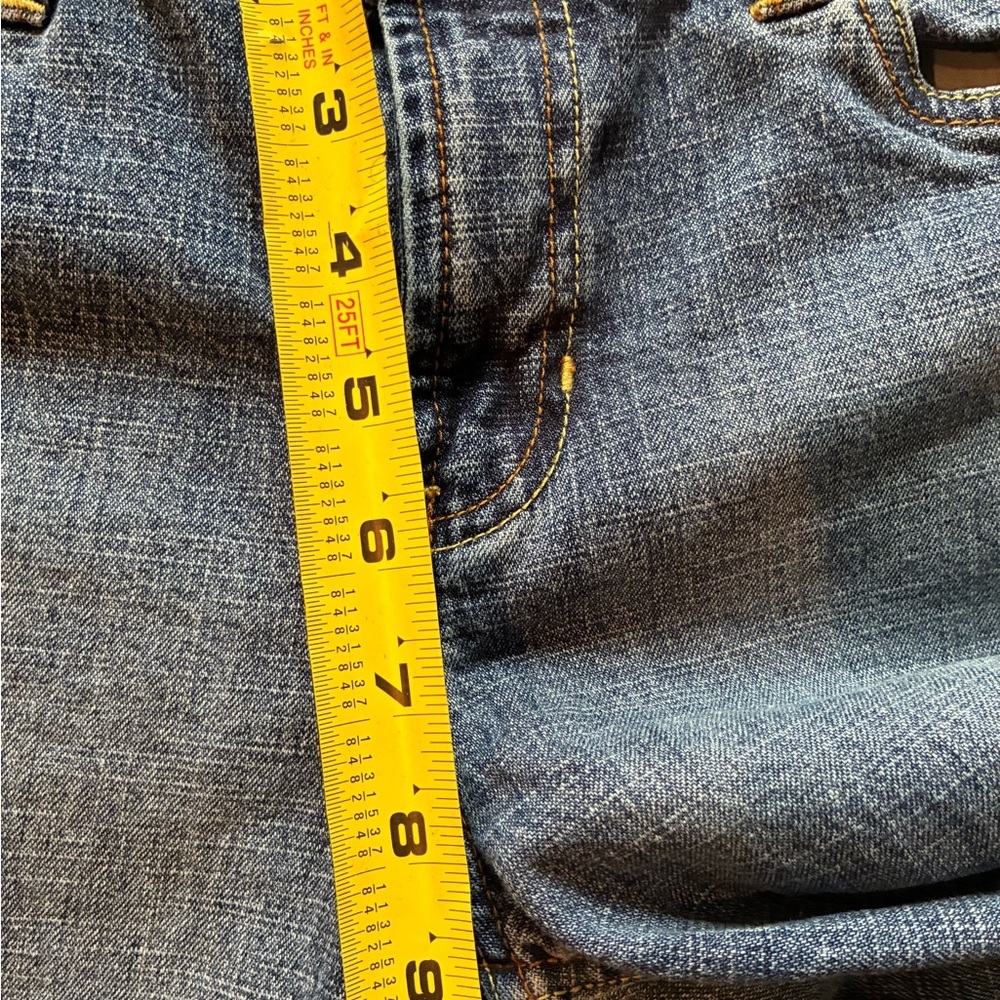 Y2K Old Navy Boot Cut Low Rise Jeans Size 10 Regular Stretch Medium Wash 2005 - Picture 4 of 13